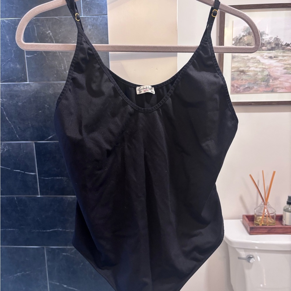 Free People Black One-Piece Bodysuit